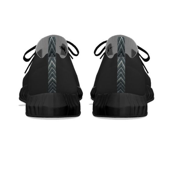 His In Black Wedding Sneakers - Black Soles